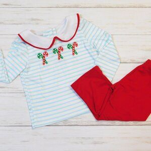 Holly Jolly Candy Cane Outfit Set